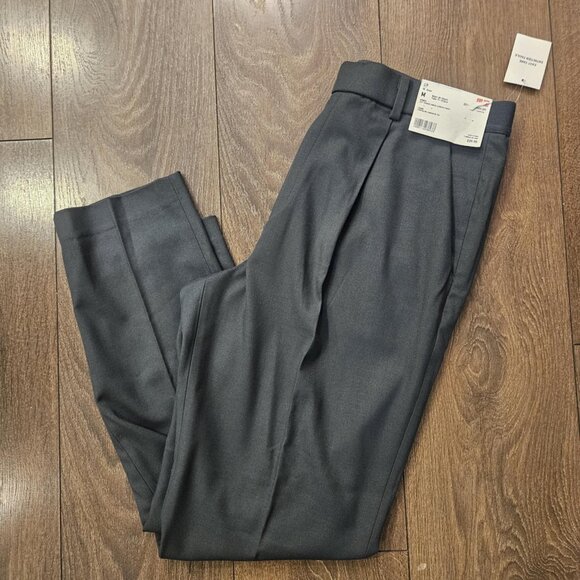 💫NWT Uniqlo Women's Dark Green EZY Tucked Ankle Length Trouser Pants Size M - Picture 5 of 15